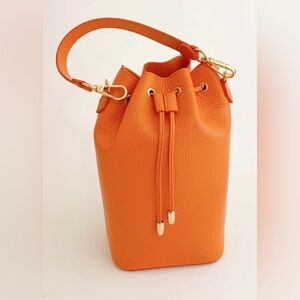 Everyday Orange Drawstring Bucket Shoulder Bag